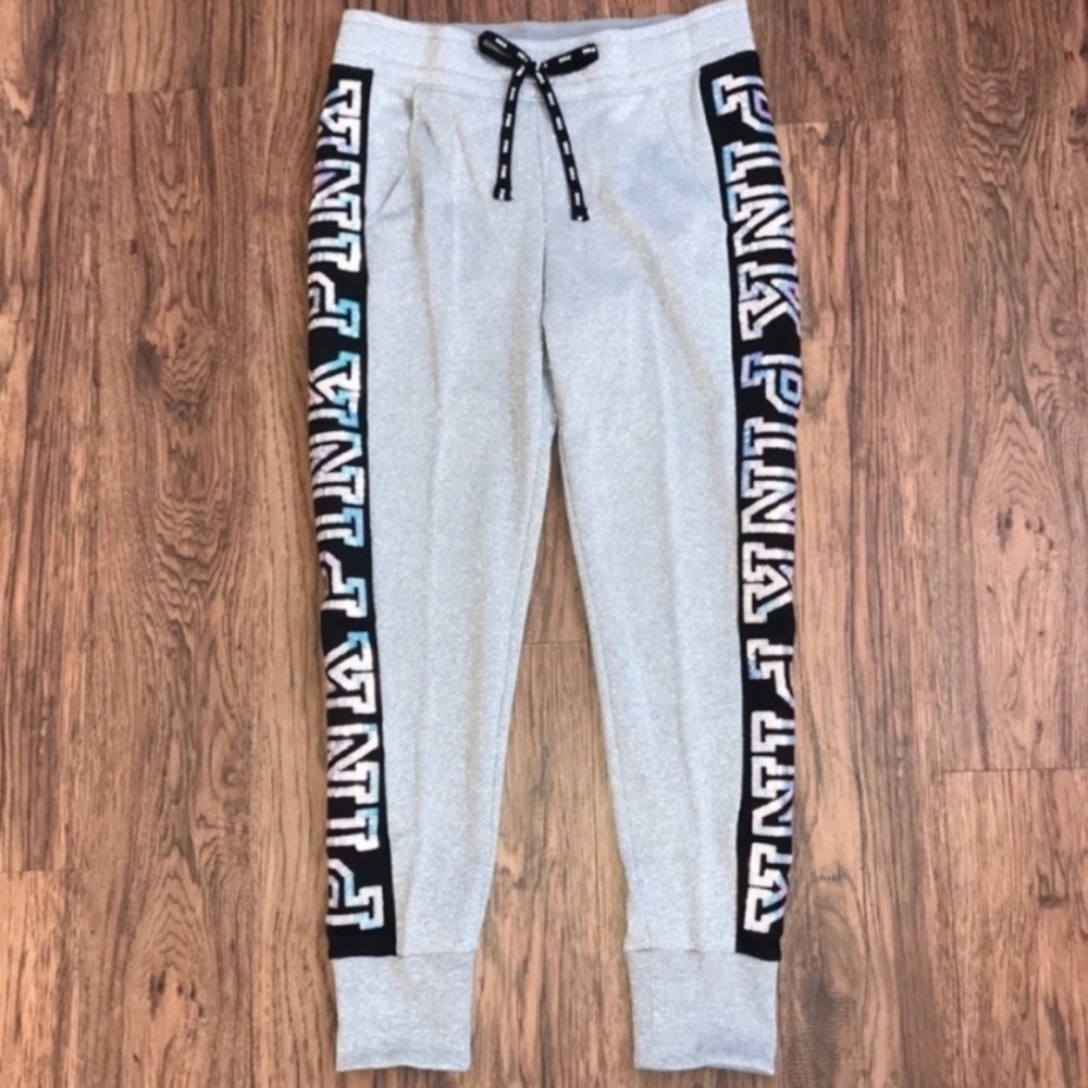 VS PINK Sequin Bling Skinny Jogger Size XS